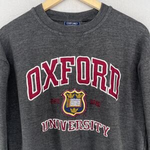 OXFORD UNIVERSITY Sweatshirt Adult M England UK Pullover Fleece Collegiate Gray